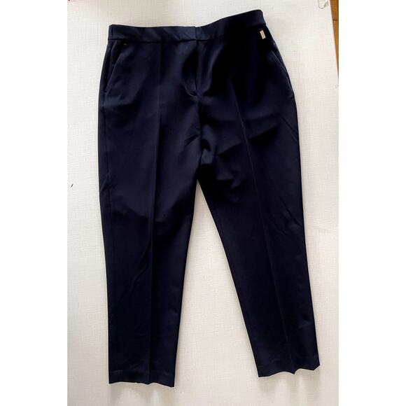 Tommy Hilfiger Sz 14 Sloane Pant Navy Slim Office Tailored Stretch Versatile - Picture 4 of 11